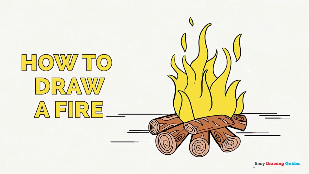 1280x720 How To Draw A Fire - Fire Drawing Step By Step