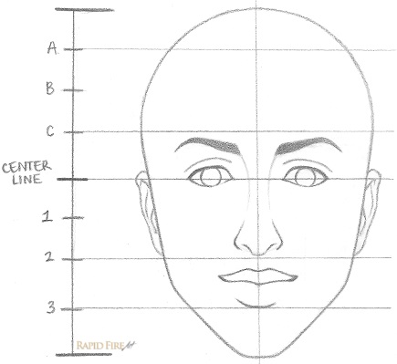 435x399 How To Draw A Female Face In Steps Rapidfireart - Fire Drawing Step By Step