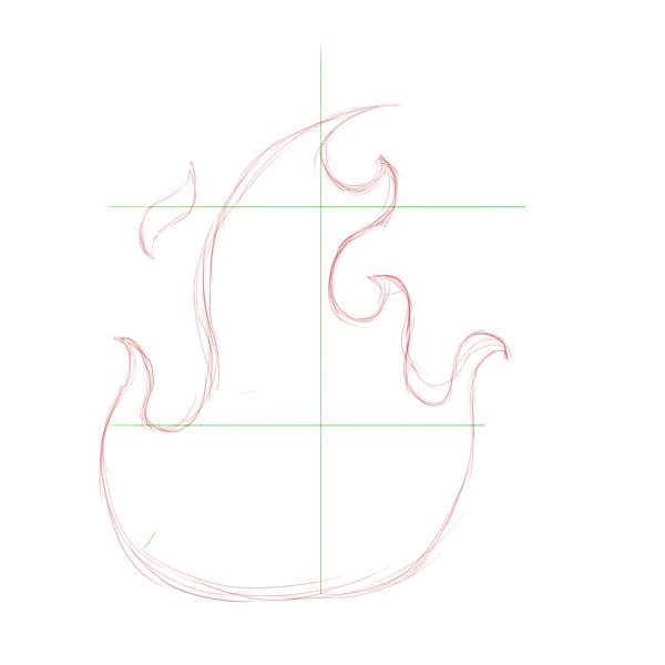 600x600 How To Draw Flames - Fire Drawing Step By Step