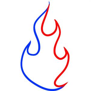 302x302 How To Draw How To Draw Fire - Fire Drawing Step By Step