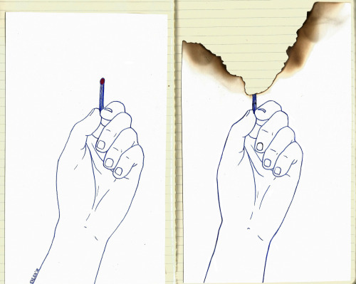 500x399 Drawing Illustration Art Smoke Fire Draw Hand Artwork Ink Sketch - Fire Drawing Tumblr