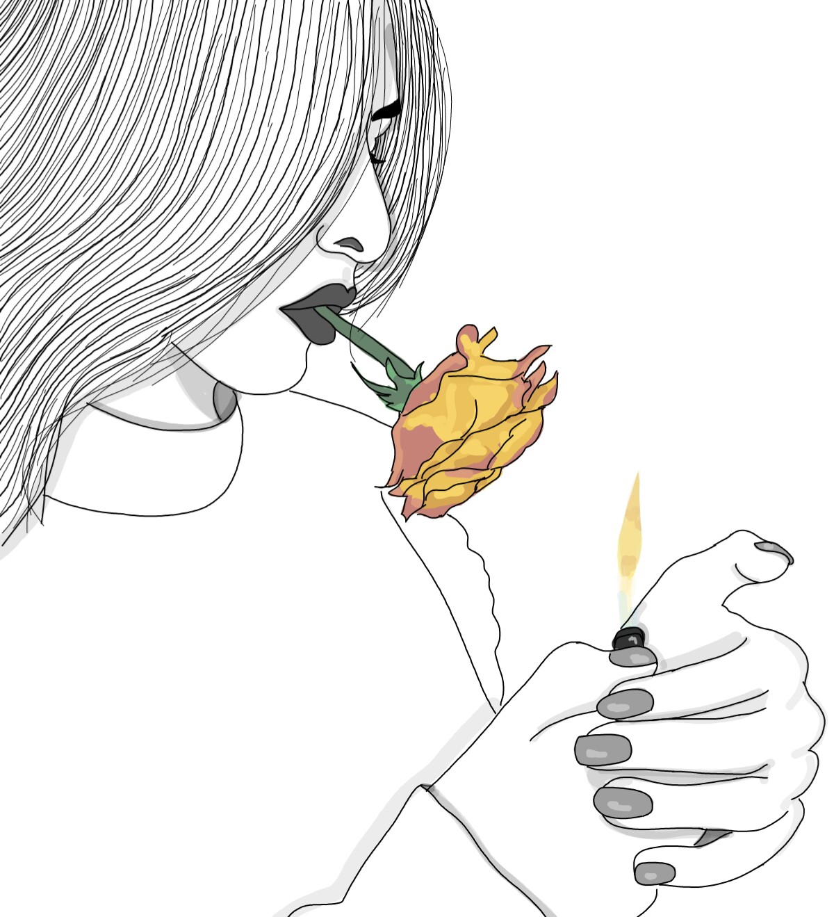 1200x1319 Sheylalinett's Photos, Drawings And Gif Tumblr - Fire Drawing Tumblr