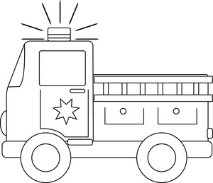 300x259 fire truck clipart image - Fire Engine Drawing