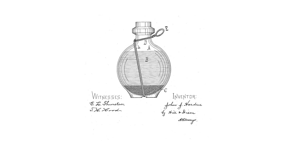 1200x630 Hand Grenade Fire Extinguisher Vintage Patent Hand Drawing - Fire Extinguisher Drawing