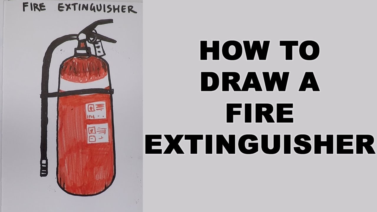 1280x720 How To Draw A Fire Extinguisher - Fire Extinguisher Drawing