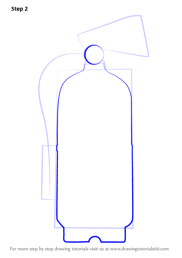 596x843 Learn How To Draw Fire Extinguisher - Fire Extinguisher Drawing