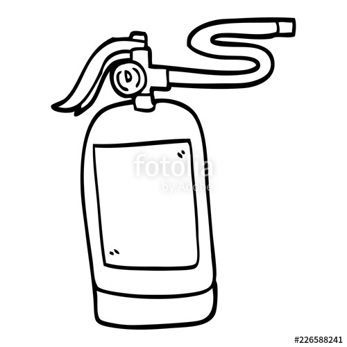 500x500 Line Drawing Cartoon Fire Extinguisher Stock Image And Royalty - Fire Extinguisher Drawing