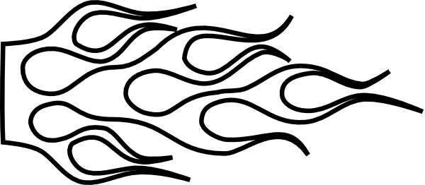 600x262 fire flames stock black and white huge freebie! download - Fire Flames Drawing