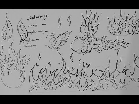 480x360 pen and ink drawing tutorials how to draw fire, flames - Fire Flames Drawing
