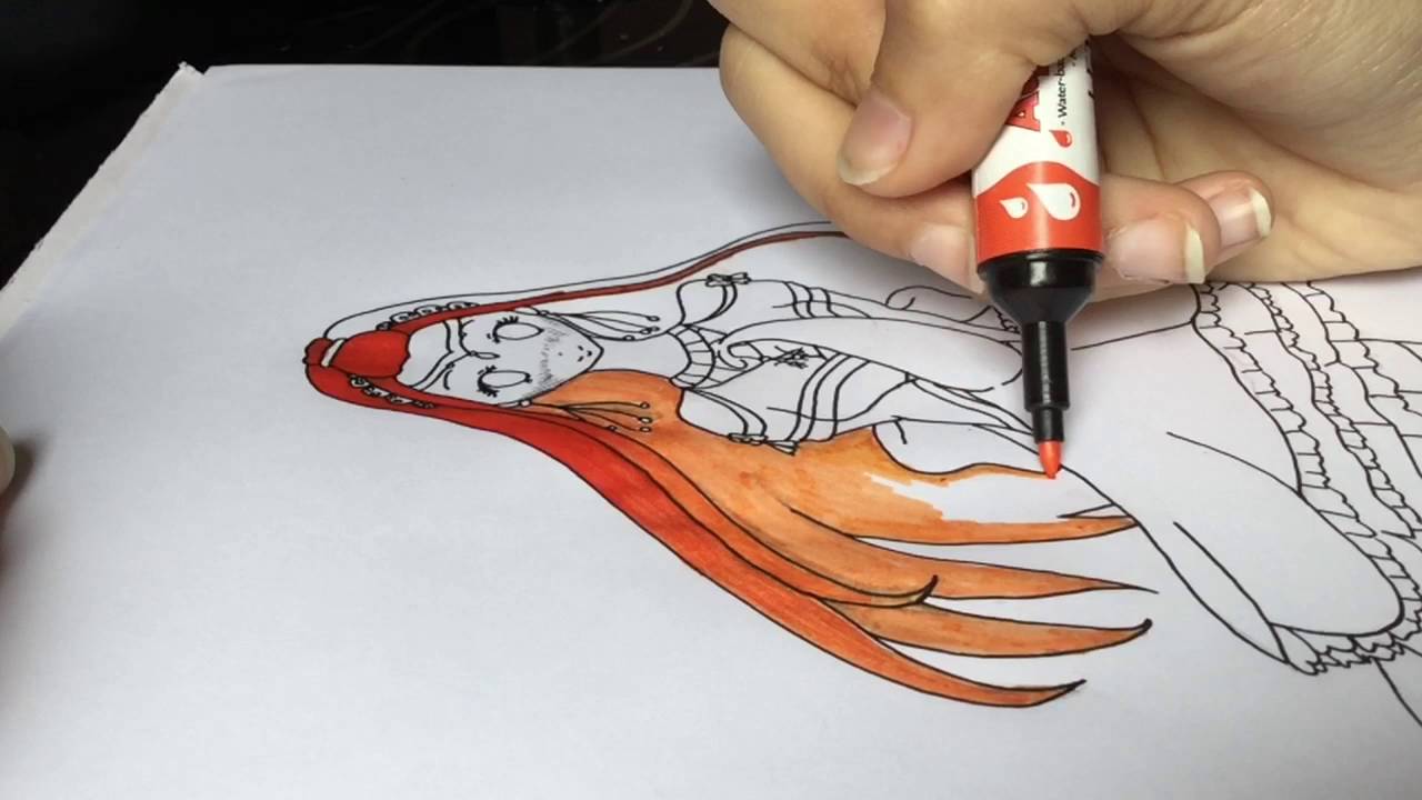 1280x720 Fire Girl Speed Drawing - Fire Girl Drawing