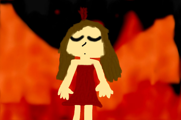 600x400 Fire Girl A Fantasy Speedpaint Drawing - Fire Girl Drawing
