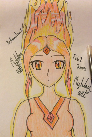 320x474 i was having a fan girl moment on flame princess on adventure time - Fire Girl Drawing