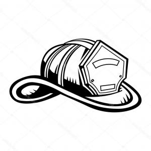300x300 Stock Illustration Fire Protection Helmet Vector Icon Lazttweet - Fire Helmet Drawing