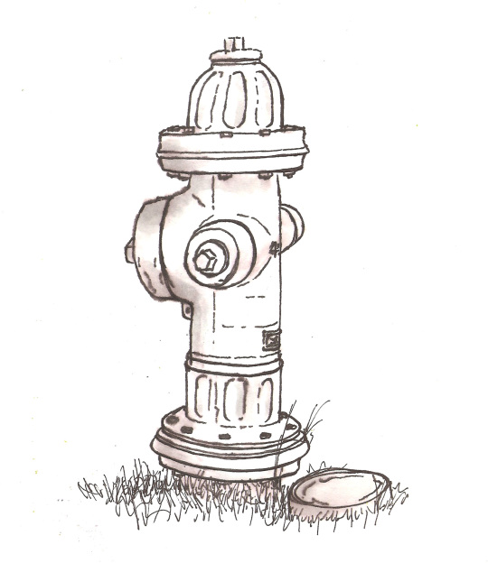 540x624 Fire Hydrant Drawing Photo Drawing Skill - Fire Hydrant Drawing