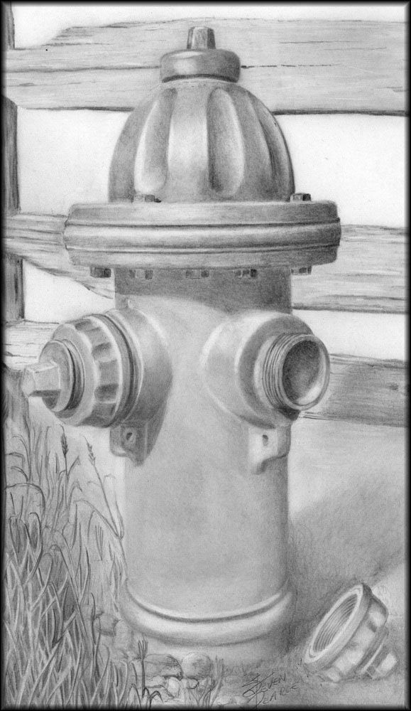 579x1000 old fire hydrant s r pearce fine art - Fire Hydrant Drawing