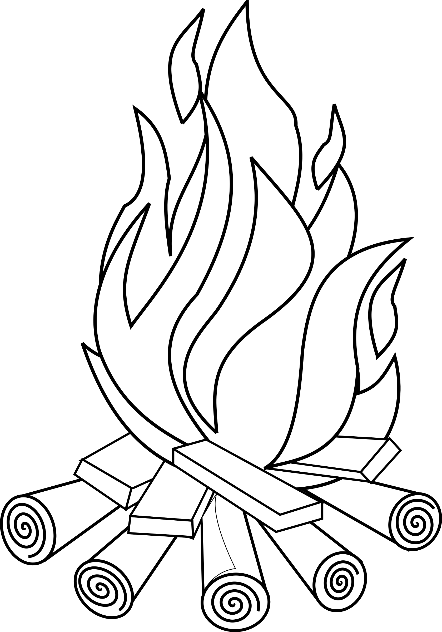 1679x2400 Clipart - Fire Line Drawing