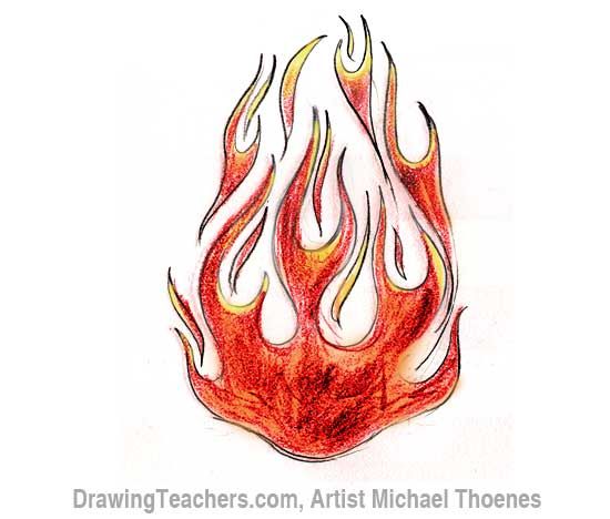 550x468 How To Draw Flames Art Projects For School Drawings, Art - Fire Pencil Drawing