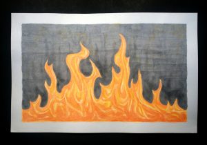 300x210 Pencil Drawing Of Fire Ring Of Fire Pencil Drawing Necrofuturist - Fire Pencil Drawing