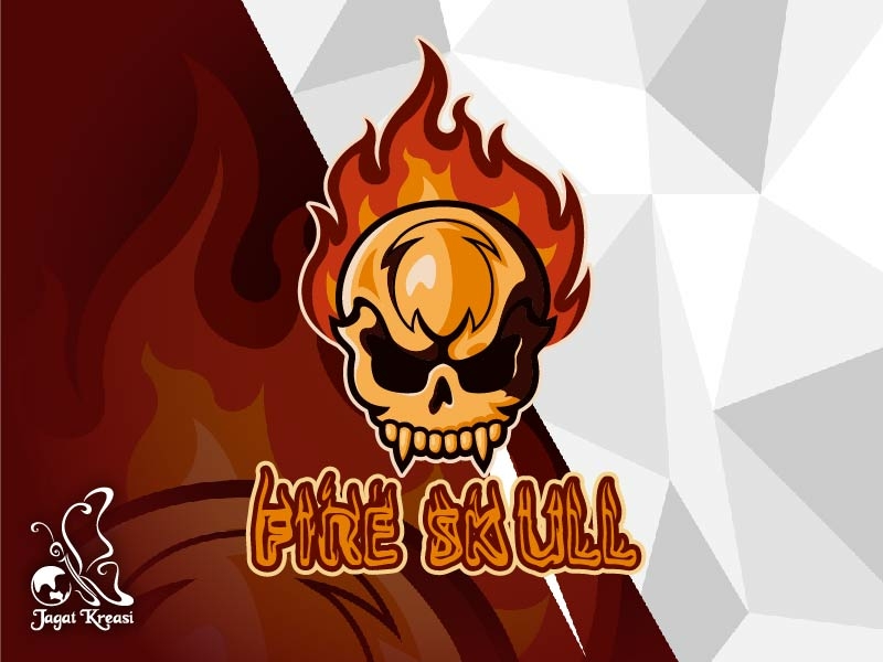 800x600 Fire Skull - Fire Skull Drawing