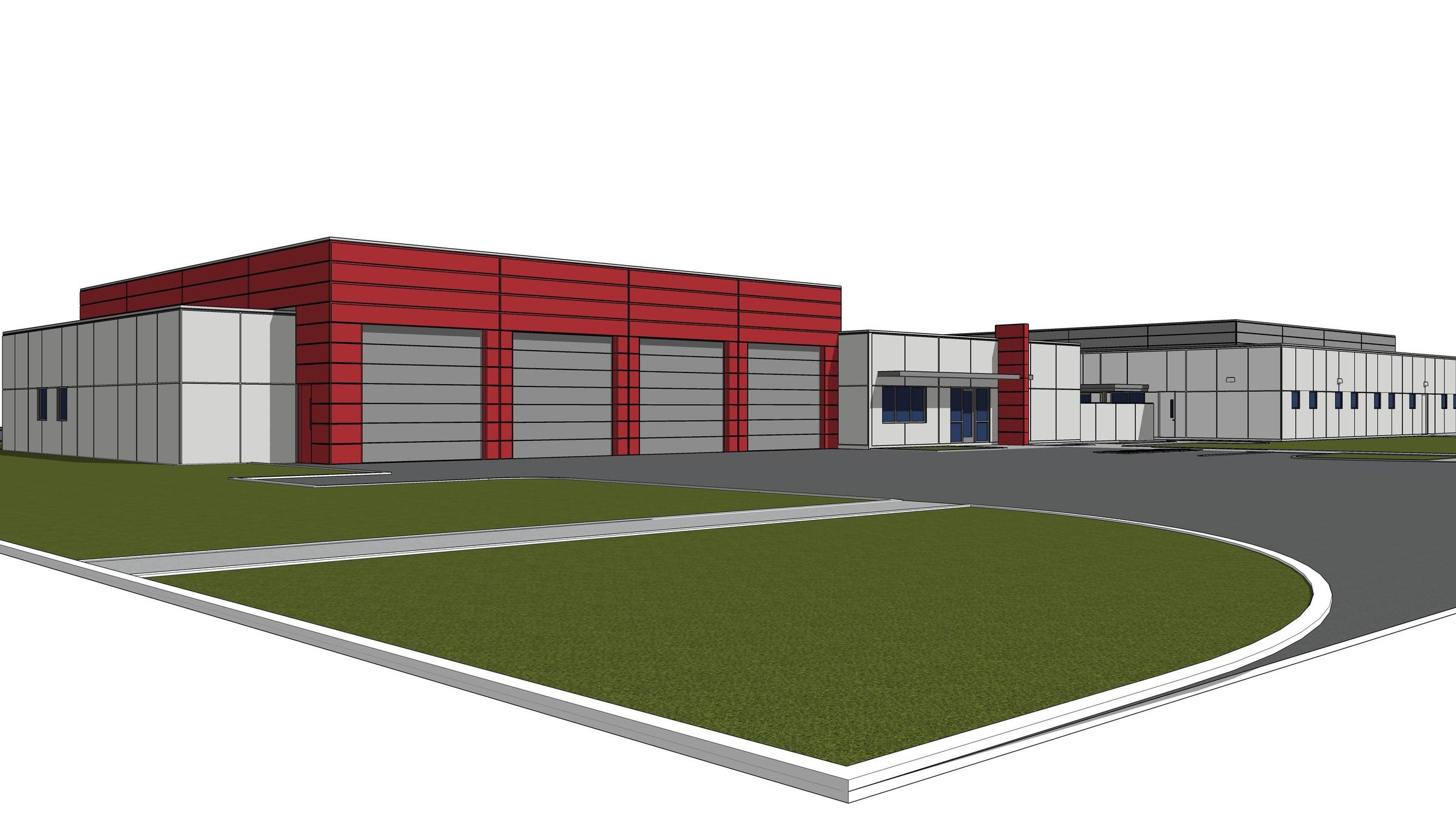 2400x1350 ground about to be broken for new fire station, call center - Fire Station Drawing