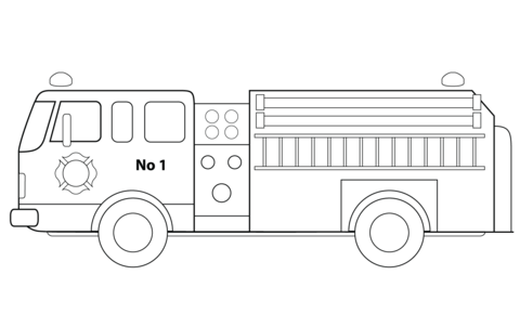 480x302 Fire Truck Coloring Pages Truck Drawing For Kids At Getdrawings - Fire Truck Drawing