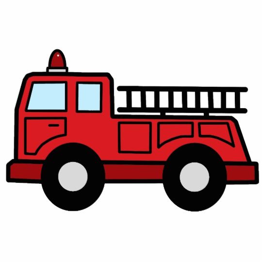 540x540 Cartoon Clip Art Firetruck Emergency Vehicle Truck Statuette - Fire Truck Drawing