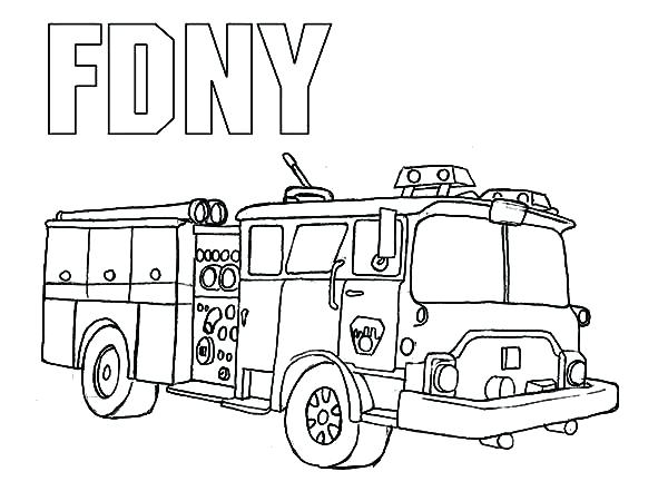 600x450 Trucks Coloring Monster Springs Kids Book Truck Online Sheets - Fire Truck Drawing For Kids