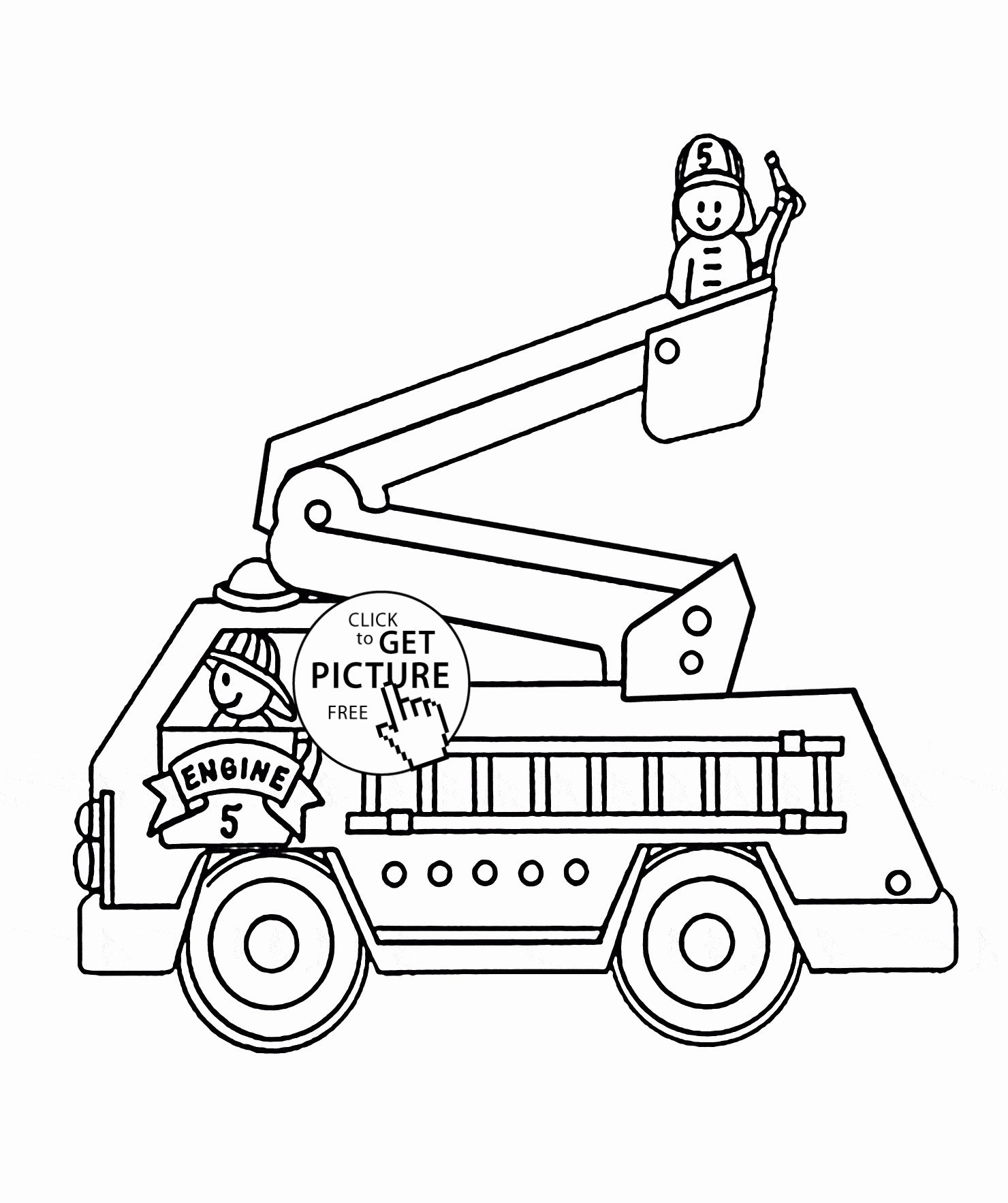 Download Fire Truck Drawing For Kids at PaintingValley.com | Explore collection of Fire Truck Drawing For ...