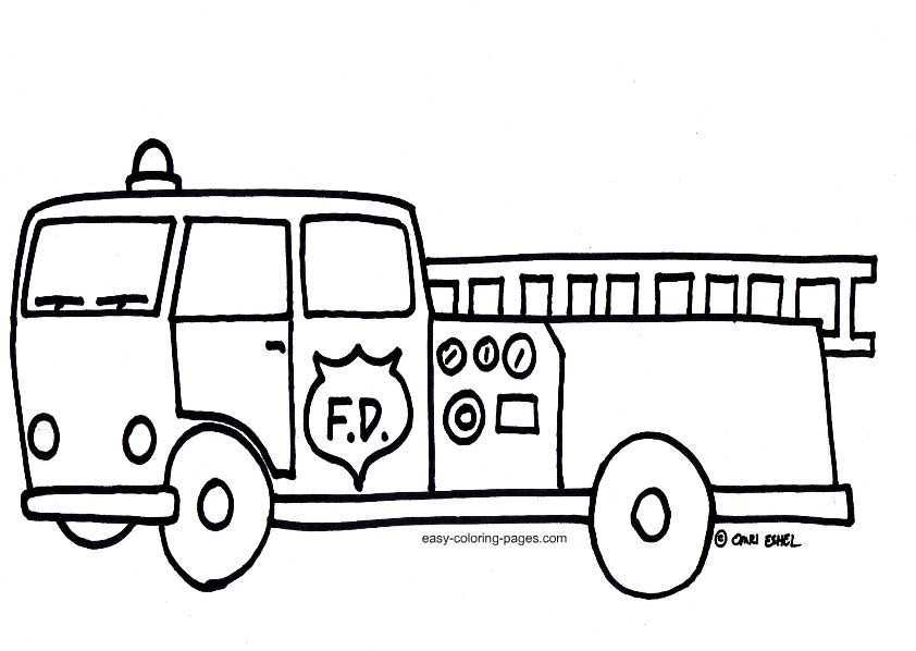 842x598 Construction Truck Coloring Pages Awesome Fire Truck Coloring - Fire Truck Drawing For Kids