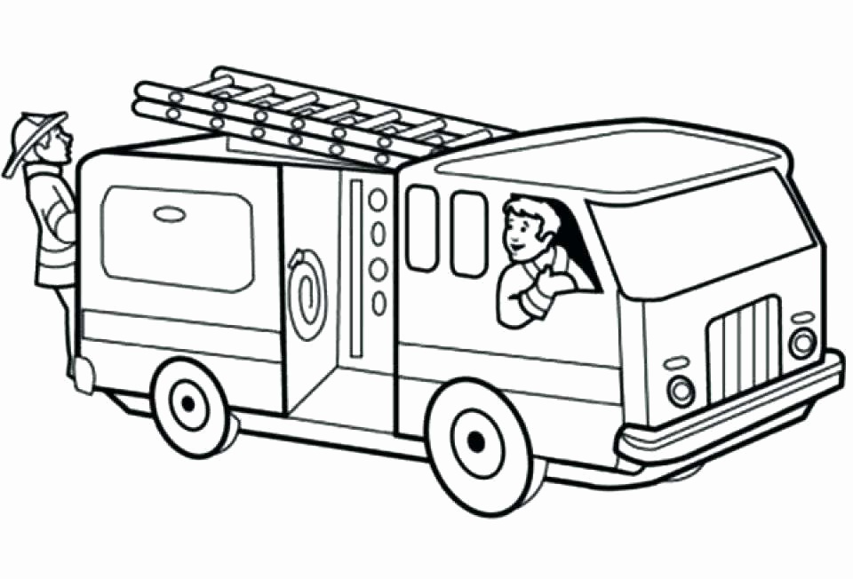 960x652 Lovely Gallery Of Fire Truck Color Sheets Coloring Pages - Fire Truck Drawing Pictures