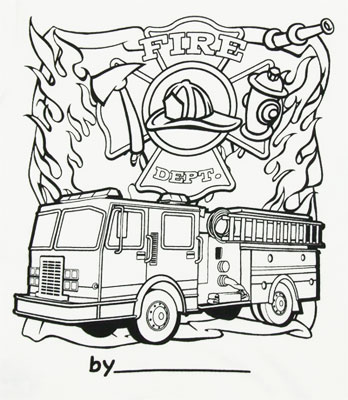 348x400 How To Draw A Realistic Fire Truck - Fire Truck Drawing Pictures