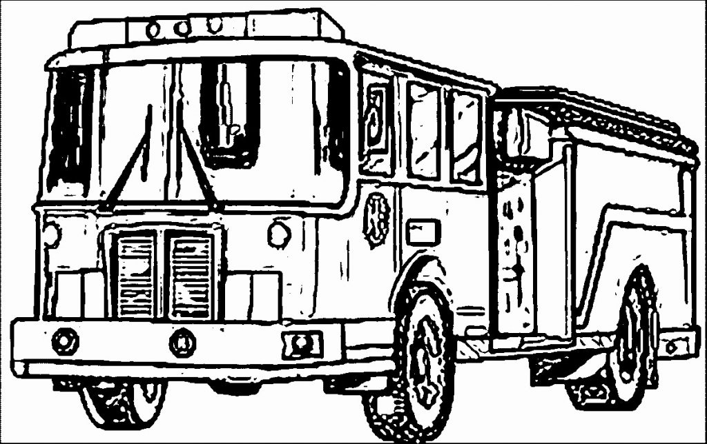 1024x644 Attractive Fire Truck Coloring Book Pages Firetruck Drawing - Fire Truck Drawing Pictures