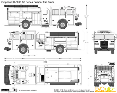 Fire Truck Line Drawing at PaintingValley.com | Explore collection of ...