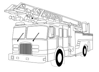 Fire Truck Line Drawing at PaintingValley.com | Explore collection of ...