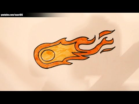 480x360 How To Draw A Fireball - Fireball Drawing