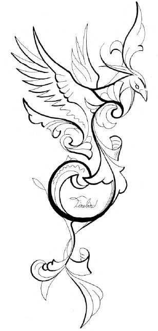 308x644 Firebird Bird Drawing - Firebird Drawing