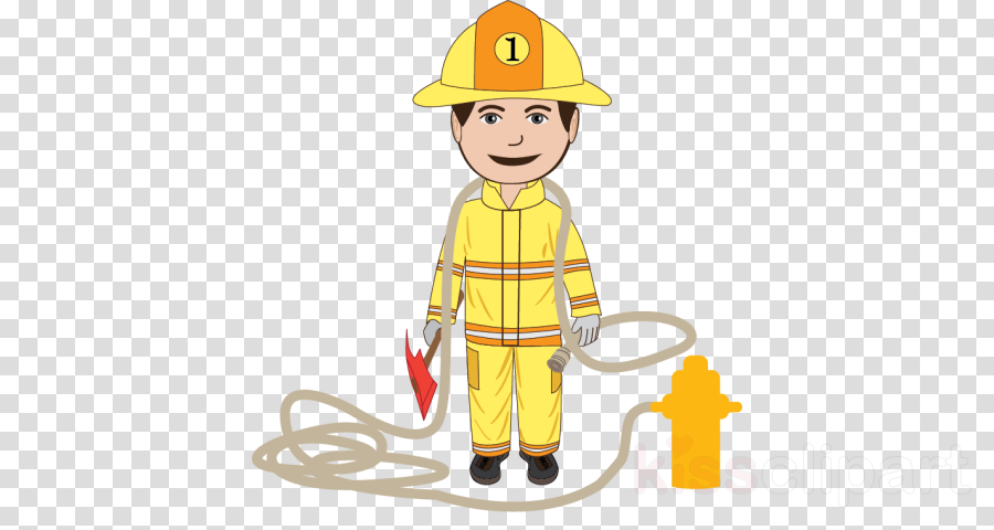 900x480 Illustration, Drawing, Fire, Transparent Png Image Clipart Free - Firefighter Cartoon Drawing