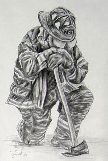 213x317 Firefighter - Firefighter Drawing