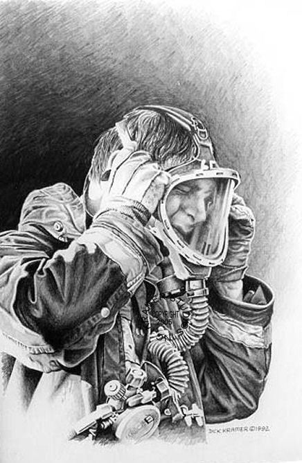 436x668 Firefighter Art Dick Kramer - Firefighter Drawing