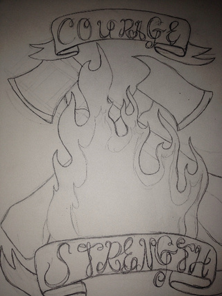 320x427 Rough Firefighting Drawing - Firefighter Drawing