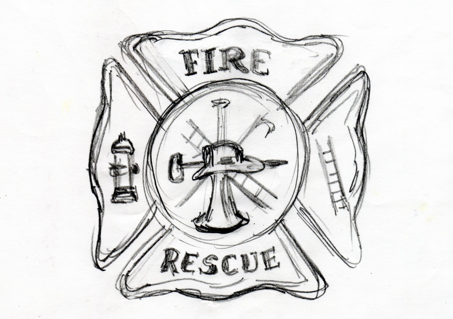 1900x1339 Drawing Prompt - Firefighter Drawing