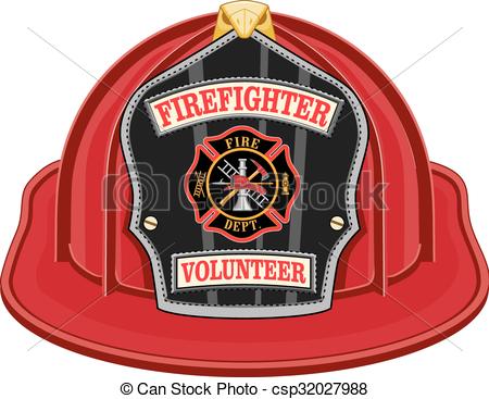 450x367 Firefighter Volunteer Red Helmet Is An Illustration Of A Red - Firefighter Helmet Drawing