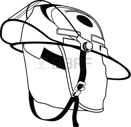 450x435 Fireman Helmet Clipart Clip Art Firefighter Search Illustration - Firefighter Helmet Drawing