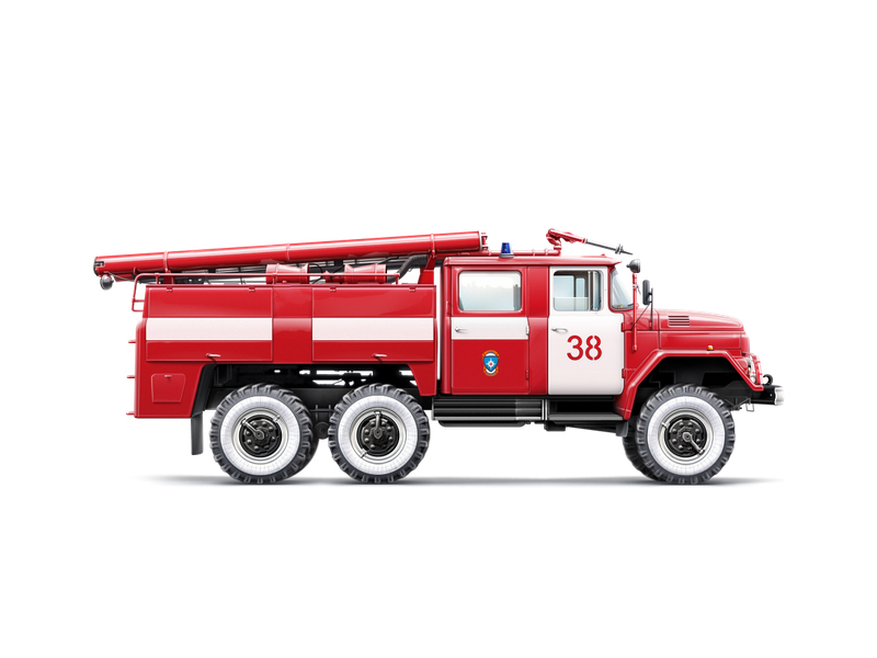 800x600 Fire Truck Illustration - Firefighter Truck Drawing