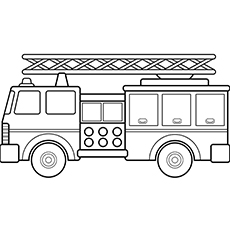 230x230 firefighter coloring pages - Firefighter Truck Drawing