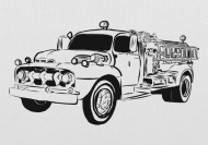 190x133 firefighters firefighter truck tote bag spreadshirt - Firefighter Truck Drawing