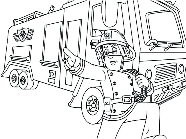 Firefighter Truck Drawing at PaintingValley.com | Explore collection of ...