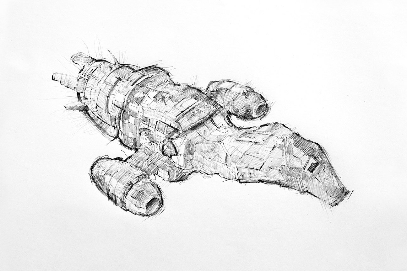 1296x864 Firefly Serenity Spaceship Drawing Print Etsy - Firefly Drawing
