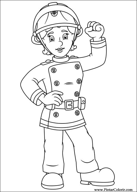 567x794 drawings to paint colour fireman sam - Fireman Drawing