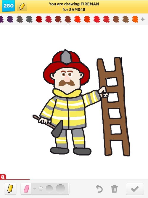 500x667 fireman drawings - Fireman Drawing